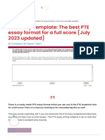 PTE Essay Template - The Best PTE Essay Format For A Full Score (July 2023 Updated)