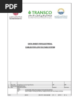 Data Sheet For Electrical Cables For Low Voltage System