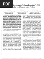 Evaluation of Automatic Voltage Regulators PID Controller Coefficients Using Python