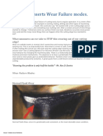 Carbide Inserts Wear Failure Modes