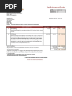 Maintenance Quotation Template 156