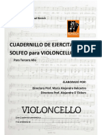 Cuadernillo de Ejercitación y Solfeo - 3°año - VIOLONCELLO