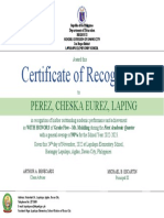 Recognition Cert Les Perez, Cheska Eurez, Laping