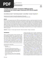 A Review On The Adsorption Mechanism of Diferent Organic Contaminants by Covalent Organic Framework (COF) From The Aquatic Environment