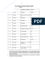 Annexure-A Module For Induction Training (For Newly Recruited Inspectors)