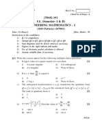 (Semester-I & II) Engineering Mathematics - I: Time: 2 Hours) (Max. Marks: 70 Instructions To The Candidates