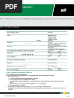 Driver Assessment Checklist