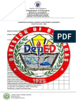 Department of Education: To The Class Adviser: Check The Box To Indicate Your Assessment Guided by The Scale Below