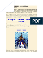 As Qualidades Do Orixá Ogum