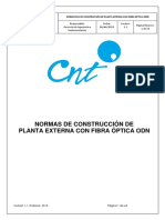 Normas de Construcción de Planta Externa Con Fibra Optica Odn