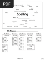 3rd Grade Spelling Worksheets