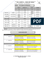 Horario 4to Grado