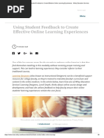 Using Student Feedback To Create Effective Online Learning Experiences - Wiley Education Services