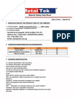 Metal-Tek Strong Back Resin - Activator - MSDS (2023)