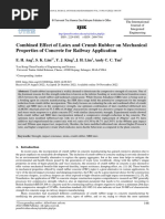 Combined Effect of Latex and Crumb Rubber On Mechanical Properties of Concrete For Railway Application