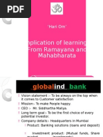 Implication of Learning's From Ramayana and Mahabharata: Hari Om'