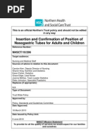 Insertion and Confirmation of Position of Nasogastric Tubes For Adults and Children