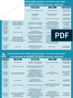 Test Schedule & Syllabus (Academic Session: 2023-24) : Physics Pattern & Time Chemistry Maths