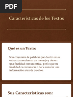 Caracteristicas de Los Textos