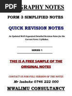 f3 Geography Simplified Notes SP