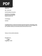 Kenrich Development Corporation Request Letter