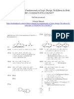 Fundamentals of Logic Design 7th Edition by Roth ISBN Solution Manual