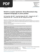 Revisit To Scapular Dyskinesis - Three-Dimensional Wing Computed Tomography in Prone Position