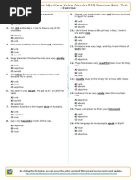 750 Parts of Speech Nouns Adjectives Verbs Adverbs MCQ Grammar Quiz Test Exercise