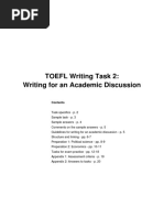 TOEFL IBT Writing For An Academic Discussion Without Answers