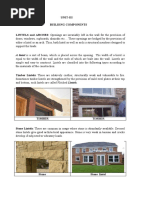 Unit-3 Building Components..Lintels, Arches, Staircases...