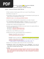 QuestionPaper StatMech 2020 With Instruction