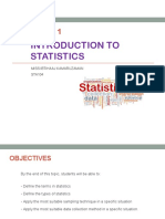 TOPIC 1 INTRODUCTION TO STATISTICS (Part 1)