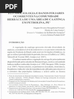 Herbác Adeumaáreade: FI Sociologia E Danos Foliares Ocorrentes Na Comunidade Caatinga em Petrolina, PE