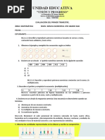 MATE. EVALUACIÒN DEL PRIMER TRIMESTRE 4to