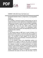 El Panorama Económico Actual y Su Repercusión en Las Desigualdades Sociales.