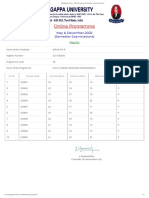 Alagappa University - Online Programme Examination Result Second Year