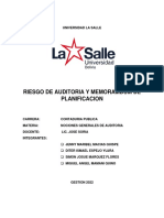 Informe Riesgo de Auditoria y Mpa