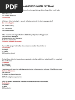 Management Model Exit Exam With Answers