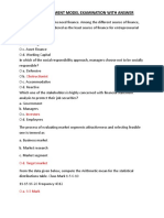 Business Management Model Examination With Answer