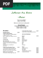 Jefferson Ave Bistro - Menu-: Breakfast