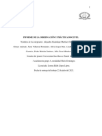 Informe de La Observación y Práctica Docente.