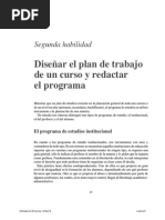 Lectura 6 Diseñar El Plan de Trabajo de Un Curso y Redactar El Programa