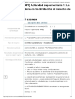 Examen - (ACDB2-20%) (SUP1) Actividad Suplementaria 1 - La Propiedad Fiduciaria Como Limitación Al Derecho de Dominio