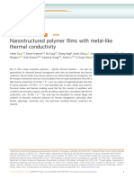 Nanostructured Polymer Films With Metal-Like Thermal Conductivity