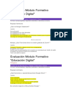 Evaluación Módulo Formativo