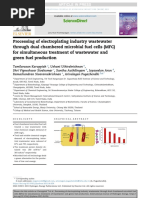 Processing of Electroplating Industry Wastewater by MFC