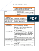 Cot 2 Daily Lesson Log in Science Grade V