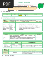 5° SESIÓN DE APRENDIZAJE SESIÓN 8-SEM.4-EXP.3-CyT