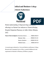 Patient Understanding of Dispensed Drugs at TBGH 2022 Final Research