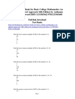 Basic College Mathematics An Applied Approach 10th Edition by Aufmann Lockwood ISBN Test Bank